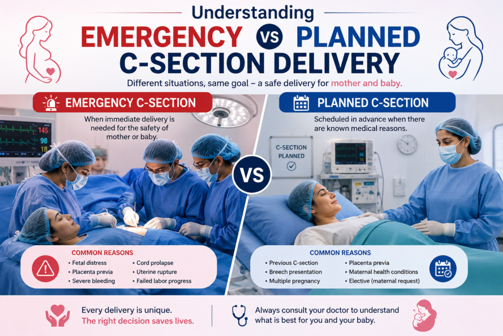 Understanding Emergency vs Planned C-Section Delivery